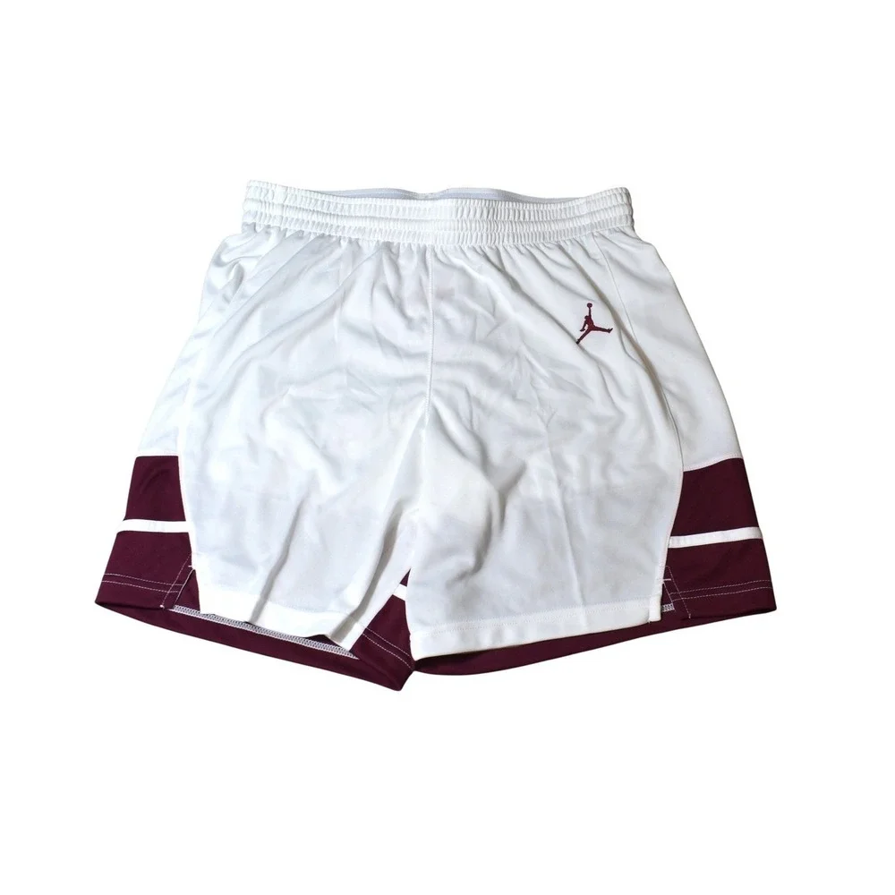 Jordan‎ Stock Overtime Basketball Shorts Mens Large White Maroon NWT FQ5375-100